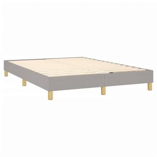 Krevet box spring s madracem svjetlosivi 140x200 cm od tkanine - Svjetlosiva 140 x 200 cm Gladak dizajn Cijena