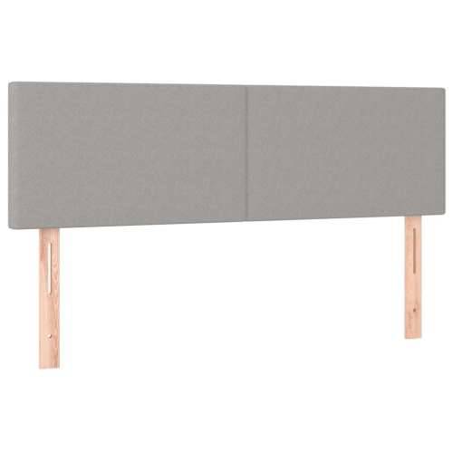 Krevet box spring s madracem svjetlosivi 140x200 cm od tkanine - Svjetlosiva 140 x 200 cm Gladak dizajn Cijena