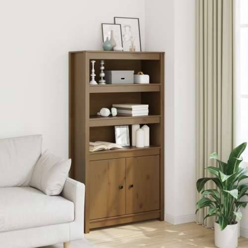 Visoka komoda boja meda 80 x 35 x 154 cm od masivne borovine - boja meda 1 Cijena