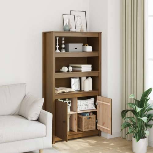 Visoka komoda boja meda 80 x 35 x 154 cm od masivne borovine - boja meda 1 Cijena