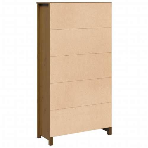 Visoka komoda boja meda 80 x 35 x 154 cm od masivne borovine - boja meda 1 Cijena