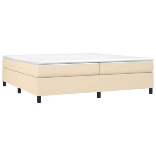 Krevet s oprugama i madracem krem 200 x 200 cm od tkanine - Krema 200 x 200 cm 35 cm Cijena