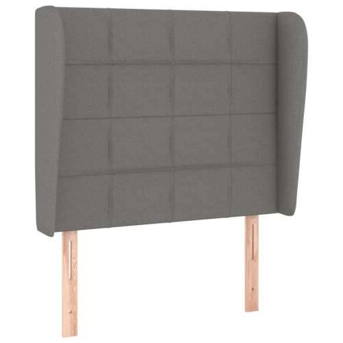 Okvir kreveta s oprugama i madrac tamnosivi 80x200cm od tkanine - Tamno siva 80 x 200 cm Blok s kvadratima Cijena
