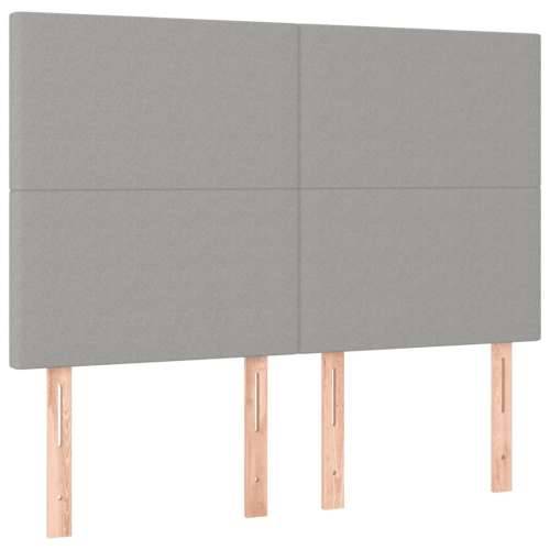 Krevet box spring s madracem svjetlosivi 140x200 cm od tkanine - Svjetlosiva 140 x 200 cm Gladak dizajn Cijena