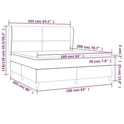 Krevet box spring s madracem svjetlosiva 160x200 cm tkanina - Svjetlosiva 160 x 200 cm Gladak dizajn Cijena