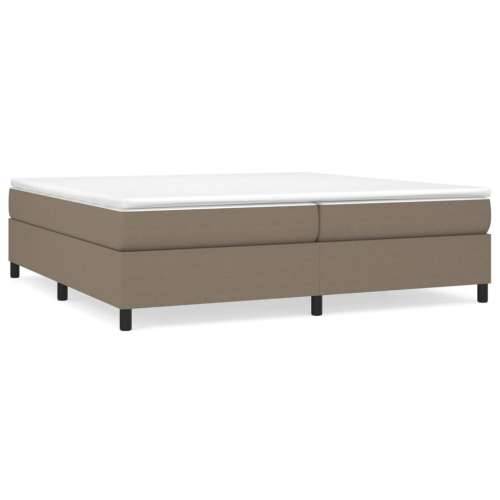 Krevet s oprugama i madracem smeđesivi 200x200 cm od tkanine - Sivo-smeđa 200 x 200 cm 35 cm Cijena