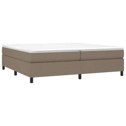 Krevet s oprugama i madracem smeđesivi 200x200 cm od tkanine - Sivo-smeđa 200 x 200 cm 35 cm Cijena