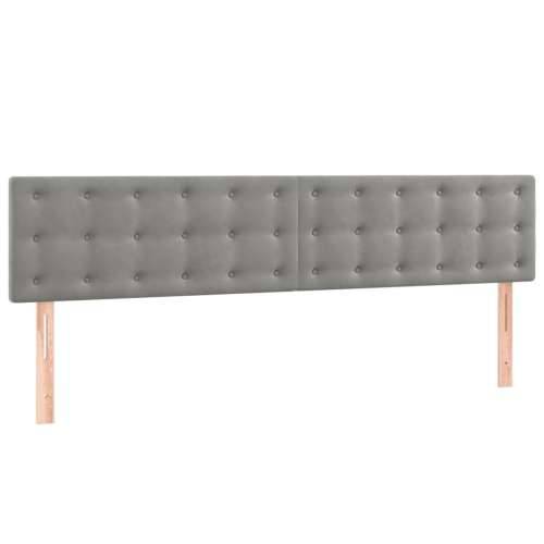 Krevet s oprugama i madracem svjetlosivi 160x200 cm baršunasti - Svjetlosiva 160 x 200 cm gumbi Cijena