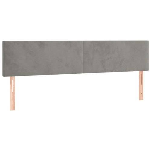 Krevet s oprugama i madracem svjetlosivi 160x200 cm baršunasti - Svjetlosiva 160 x 200 cm Gladak dizajn Cijena
