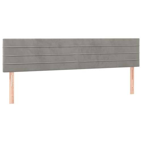 Krevet s oprugama i madracem svjetlosivi 160x200 cm baršunasti - Svjetlosiva 160 x 200 cm vodoravne pruge Cijena
