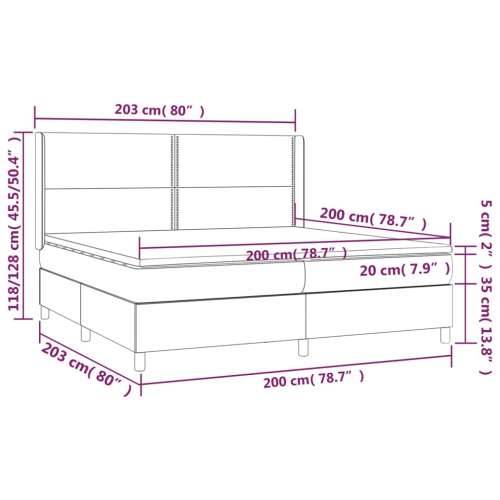 Krevet s oprugama i madracem tamnoplavi 200x200 cm baršunasti - Tamno plava 200 x 200 cm Obično s čavlima Cijena