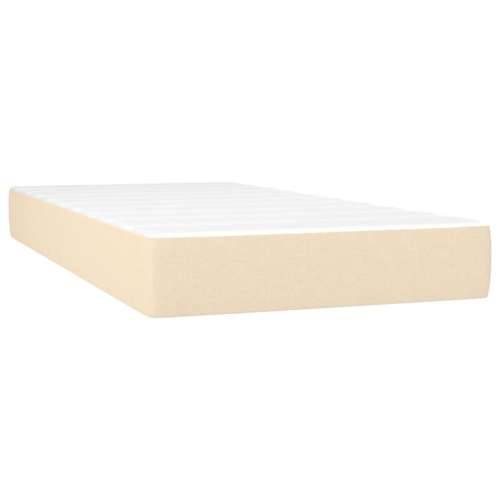Krevet s oprugama i madracem krem 200 x 200 cm od tkanine - Krema 200 x 200 cm Okomite pruge Cijena