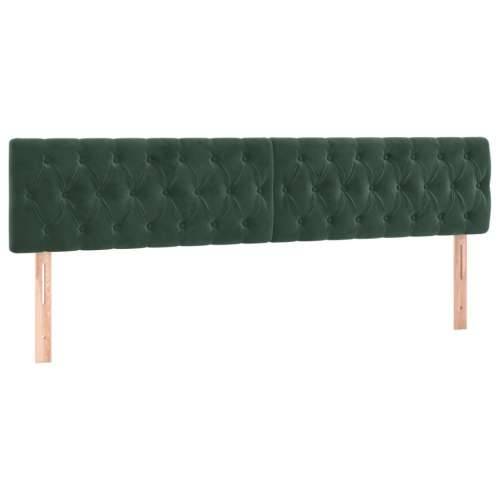 Krevet s oprugama i madracem tamnozeleni 200x200 cm baršunasti - Tamnozelena 200 x 200 cm Dizajn s gumbima Cijena