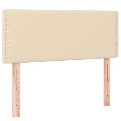Krevet s oprugama i madracem krem 90 x 200 cm od tkanine - Krema 90 x 200 cm Obično s čavlima Cijena