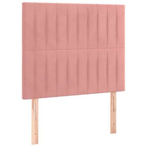 Box spring krevet s madracem ružičasti 90x200 cm baršunasti - Ružičasta 90 x 200 cm Okomite pruge Cijena