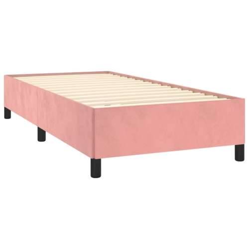 Box spring krevet s madracem ružičasti 80 x 200 cm baršunasti - Ružičasta 80 x 200 cm Okomite pruge Cijena
