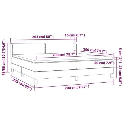 Krevet s oprugama i madracem krem 200 x 200 cm od tkanine Krema 200 x 200 cm Obično s čavlima Cijena
