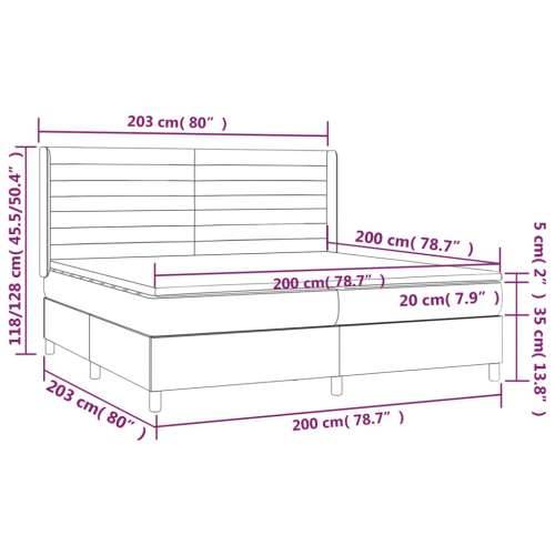 Krevet s oprugama i madracem ružičasti 200x200 cm baršunasti - Ružičasta 200 x 200 cm vodoravne pruge Cijena