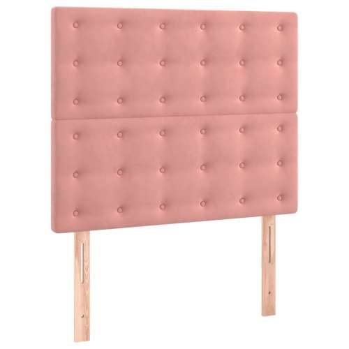 Box spring krevet s madracem ružičasti 100x200 cm baršunasti - Ružičasta 100 x 200 cm gumbi Cijena