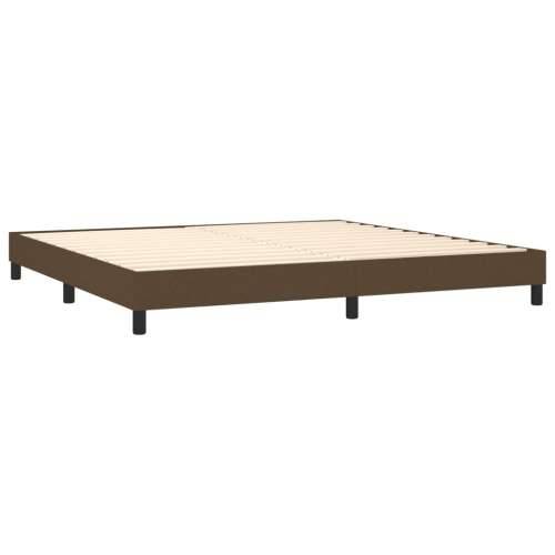 Krevet s oprugama i madracem tamnosmeđi 200x200 cm od tkanine Tamno smeđa 200 x 200 cm Obično s čavlima Cijena