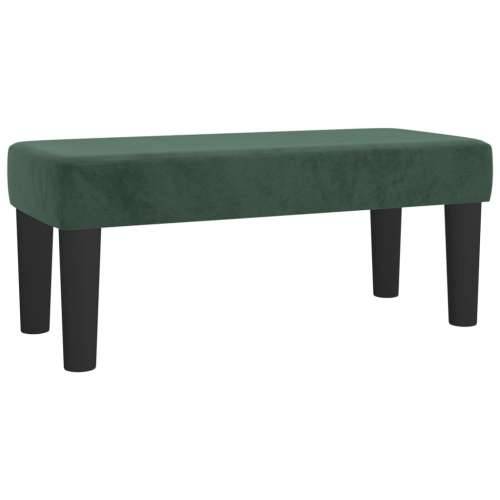 Box spring krevet s madracem tamnozeleni 90x200 cm baršunasti - Tamnozelena 90 x 200 cm Blok s kvadratima Cijena