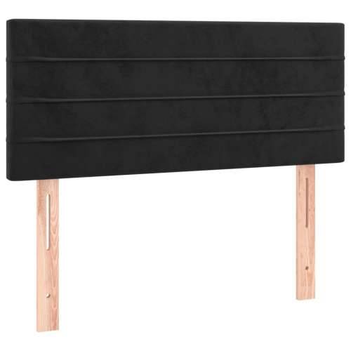 Box spring krevet s madracem crni 100x200 cm baršunasti - Crna 100 x 200 cm vodoravne pruge Cijena