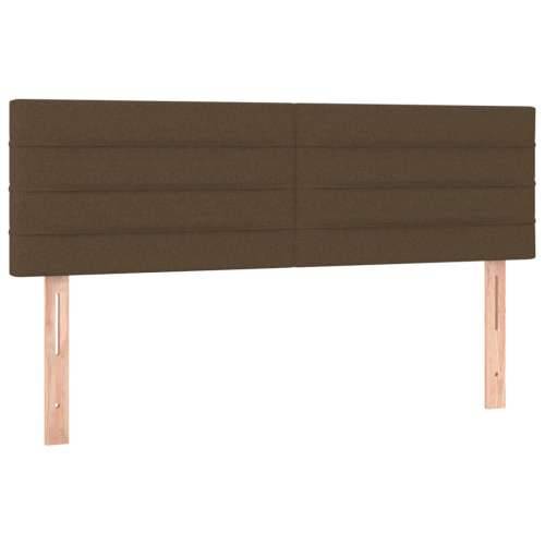 Krevet s oprugama i madracem tamnosmeđi 140 x 190 cm od tkanine - Tamno smeđa 140 x 190 cm vodoravne pruge Cijena