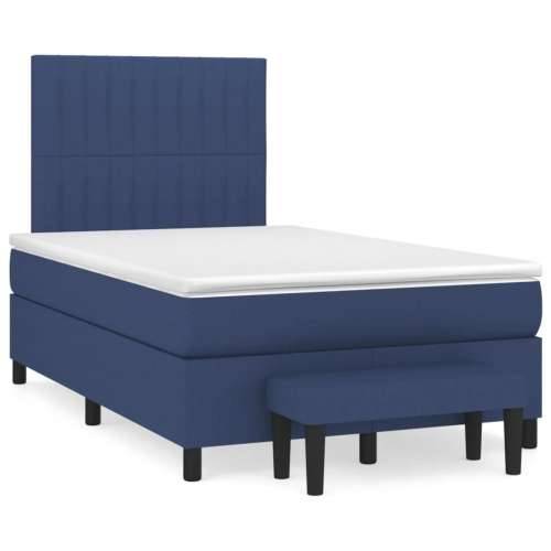Krevet s oprugama i madracem plavi 120 x 200 cm od tkanine Cijena