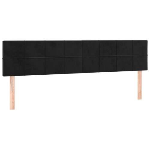 Krevet s oprugama i madracem crni 180x200 cm baršunasti - Crna 180 x 200 cm Blok s kvadratima Cijena