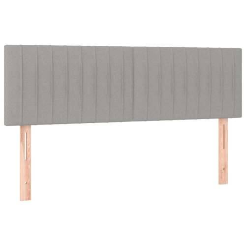 Krevet box spring s madracem svjetlosivi 140x200 cm od tkanine - Svjetlosiva 140 x 200 cm Okomite pruge Cijena