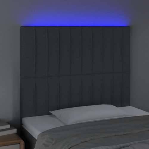 LED uzglavlje tamnosivo 100x5x118/128 cm od tkanine - Tamno siva 100 x 5 x 118/128 cm 1 Cijena