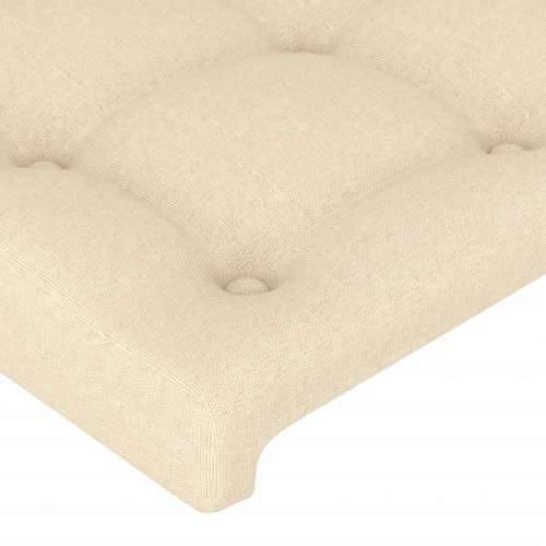 LED uzglavlje krem 203 x 16 x 118/128 cm od tkanine - Krema 203 x 16 x 118/128 cm 1 Cijena