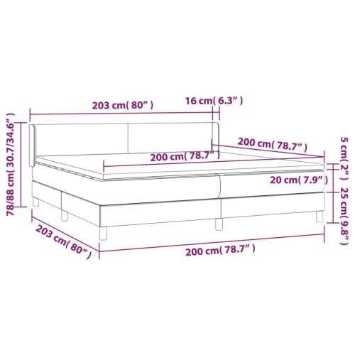 Krevet s oprugama i madracem svjetlosivi 200 x 200cm od tkanine Svjetlosiva 200 x 200 cm Gladak dizajn Cijena