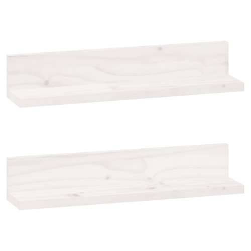Zidne police 2 kom bijele 50 x 11 x 9 cm od masivne borovine - Bijela 50 x 11 x 9 cm 1 Cijena