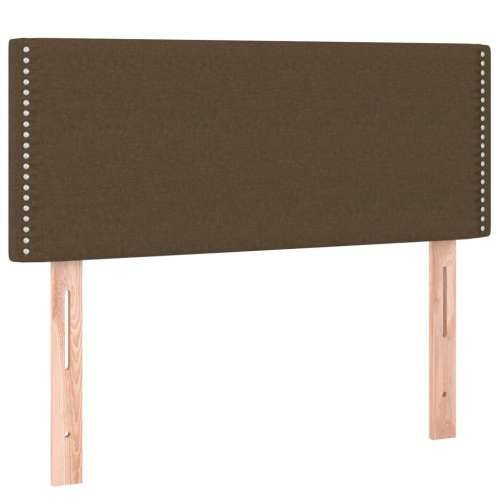 Krevet s oprugama i madracem tamnosmeđi 100 x 200 cm od tkanine Tamno smeđa 100 x 200 cm Obično s čavlima Cijena