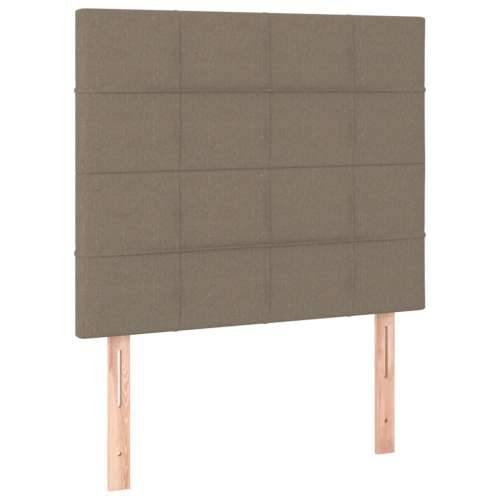 Krevet s oprugama i madracem smeđesivi 120 x 200 cm od tkanine - Sivo-smeđa 120 x 200 cm Blok s kvadratima Cijena
