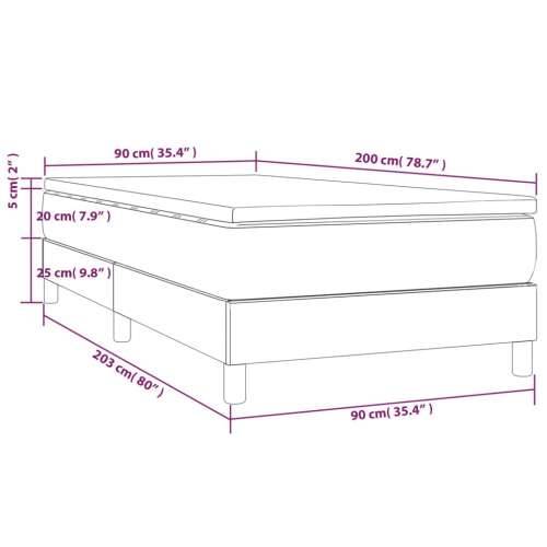 Krevet s oprugama i madracem krem 90 x 200 cm od tkanine Cijena