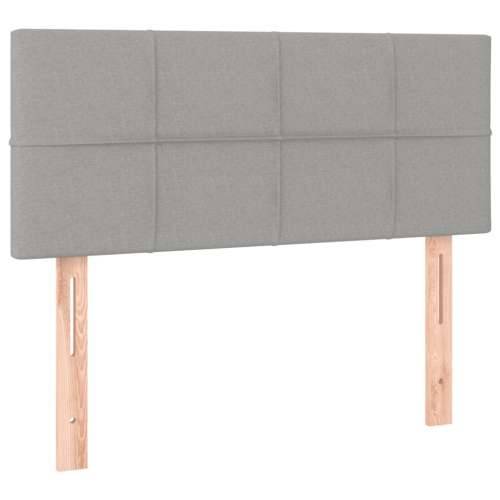 Okvir kreveta s oprugama i madrac svjetlosivi 80x200cm tkanina - Svjetlosiva 80 x 200 cm Blok s kvadratima Cijena