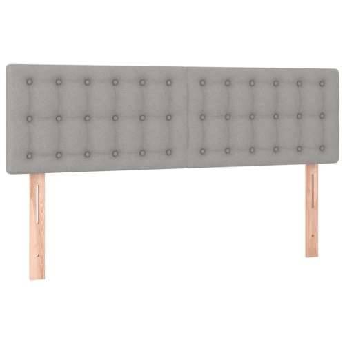 Krevet s oprugama i madracem svjetlosivi 140x190 cm od tkanine - Svjetlosiva 140 x 190 cm gumbi Cijena