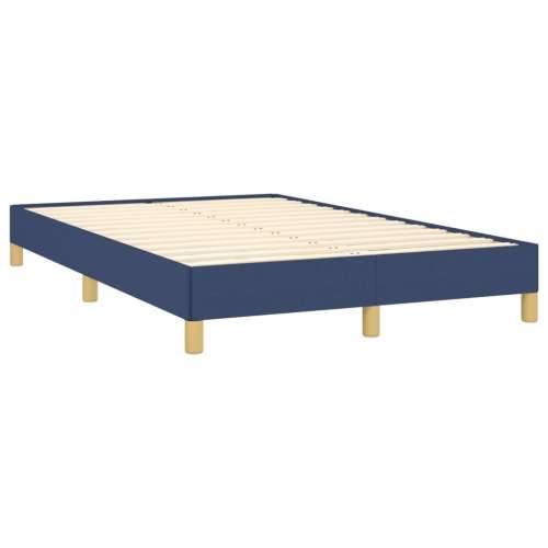 Krevet s oprugama i madracem plavi 120 x 200 cm od tkanine - Plava 120 x 200 cm vodoravne pruge Cijena