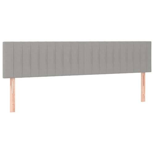 Krevet s oprugama i madracem svjetlosivi 200 x 200cm od tkanine - Svjetlosiva 200 x 200 cm Okomite pruge Cijena