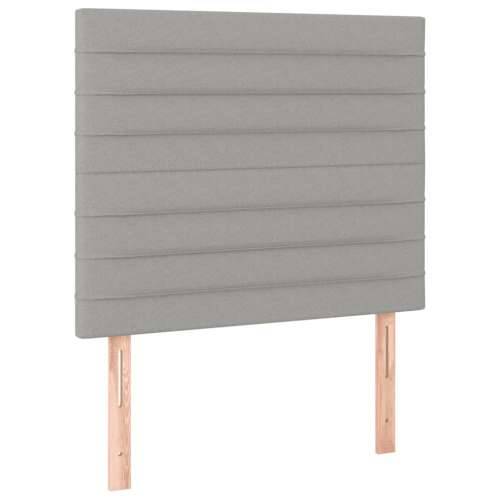 Box spring krevet s madracem svjetlosivi 90x190 cm od tkanine Svjetlosiva 90 x 190 cm vodoravne pruge Cijena