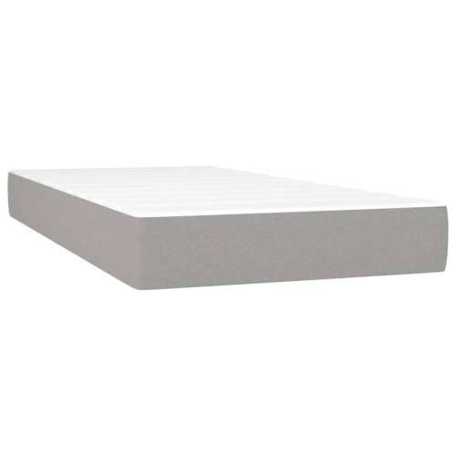 Box spring krevet s madracem svjetlosivi 90x190 cm od tkanine Svjetlosiva 90 x 190 cm Gladak dizajn Cijena