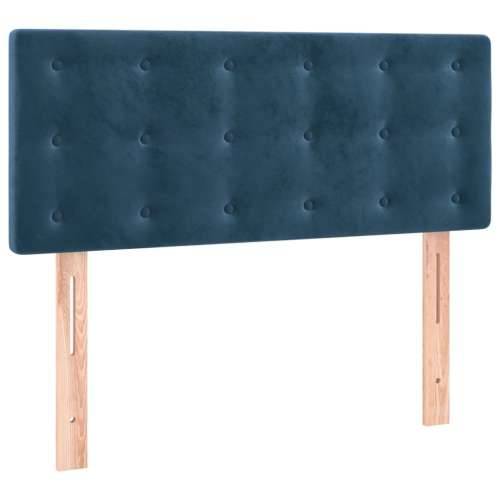 Box spring krevet s madracem tamnoplavi 90x200 cm baršunasti - Tamno plava 90 x 200 cm gumbi Cijena