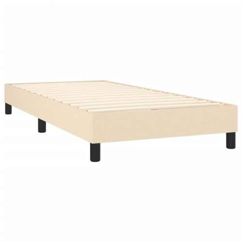 Krevet s oprugama i madracem krem 90 x 200 cm od tkanine Krema 90 x 200 cm gumbi Cijena