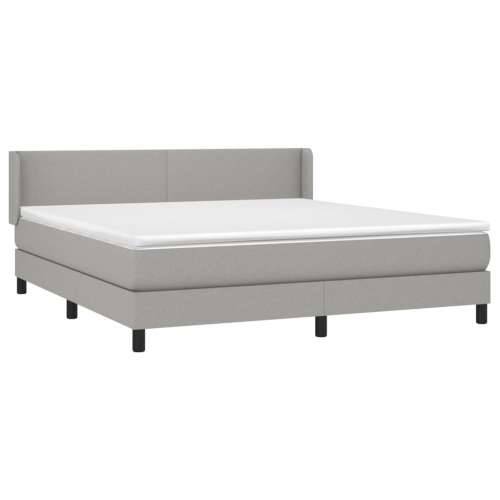 Krevet box spring s madracem svjetlosiva 160x200 cm tkanina Svjetlosiva 160 x 200 cm Gladak dizajn Cijena