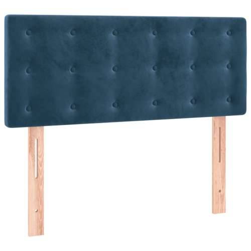 Box spring krevet s madracem tamnoplavi 100x200 cm baršunasti - Tamno plava 100 x 200 cm gumbi Cijena