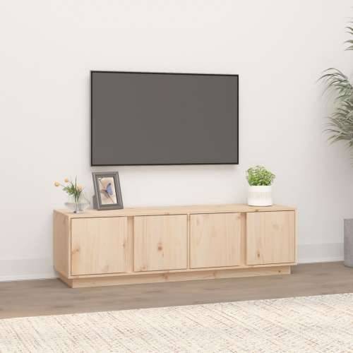 TV ormarić 140 x 40 x 40 cm od masivne borovine - Prirodna 1 Cijena
