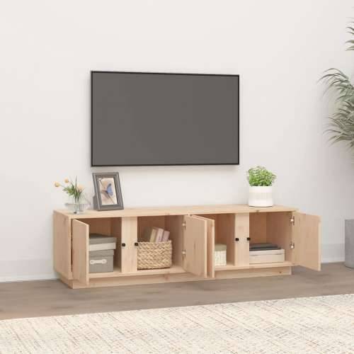 TV ormarić 140 x 40 x 40 cm od masivne borovine - Prirodna 1 Cijena
