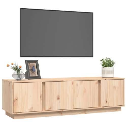 TV ormarić 140 x 40 x 40 cm od masivne borovine - Prirodna 1 Cijena
